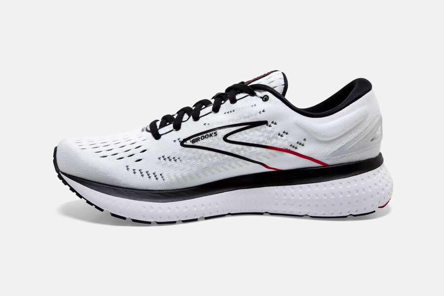 Brooks Glycerin 19 Road Running Shoes Mens White/Black/Red 194372-KAB